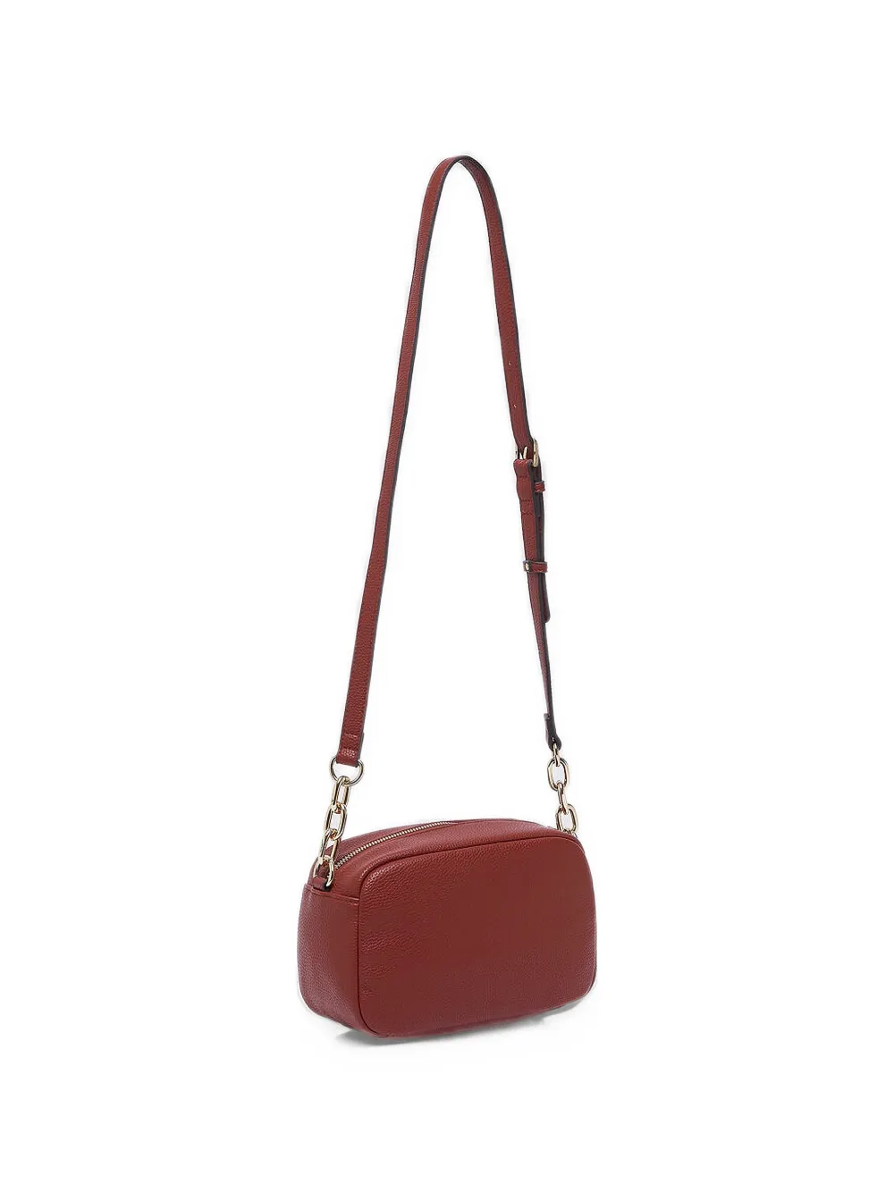 LIU JO Medium crossbodytas met bewerkt effect en logoplakkaat Rood