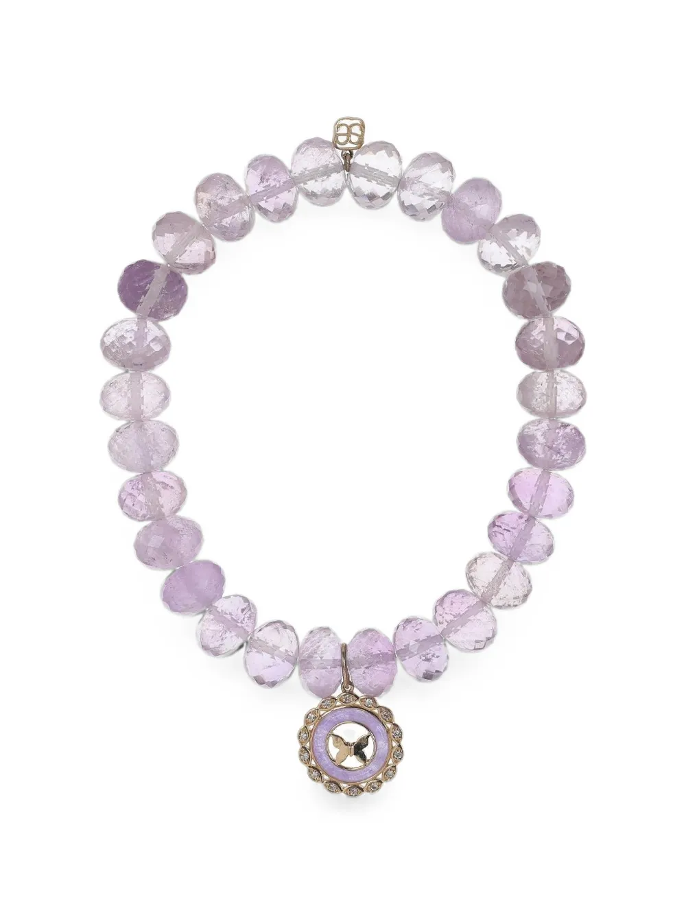 Sydney Evan Armband mit Schmetterling aus Amethyst und Diamanten - Gold
