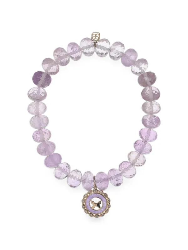Sydney Evan Butterfly-charm Multi-stone Bracelet in Gold