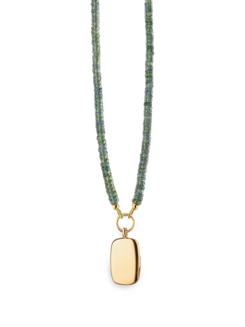 MONICA RICH KOSANN Britt sapphire locket necklace - Oro