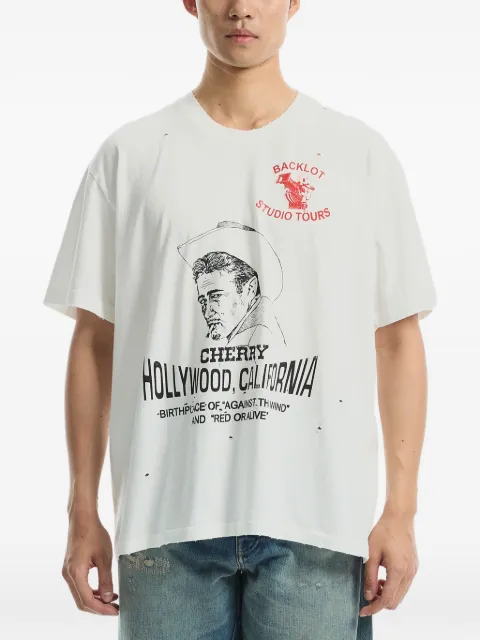 Cherry LA graphic-print distressed T-shirt