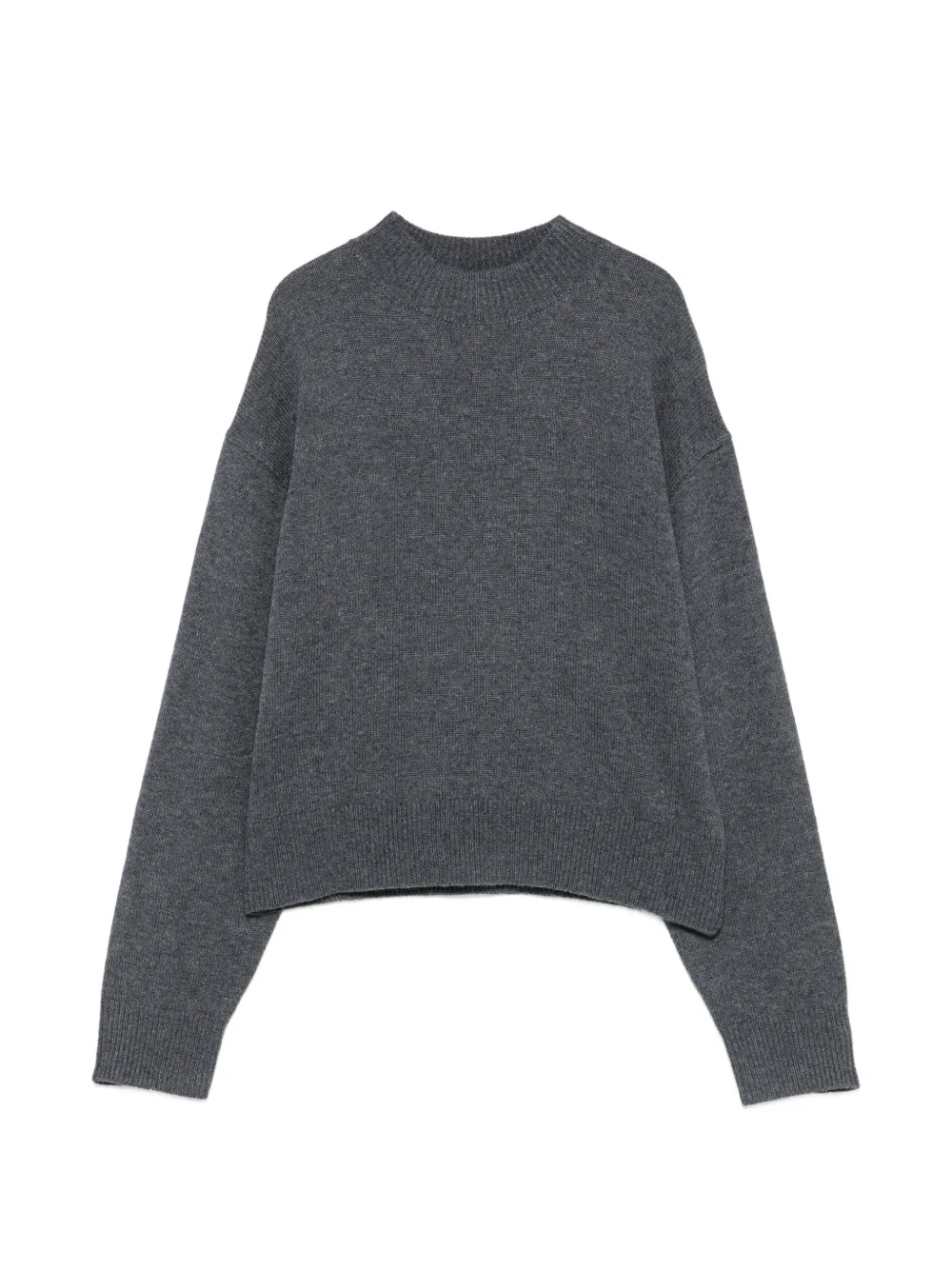 PINKO ribbed-trim mock-neck sweater - Grigio