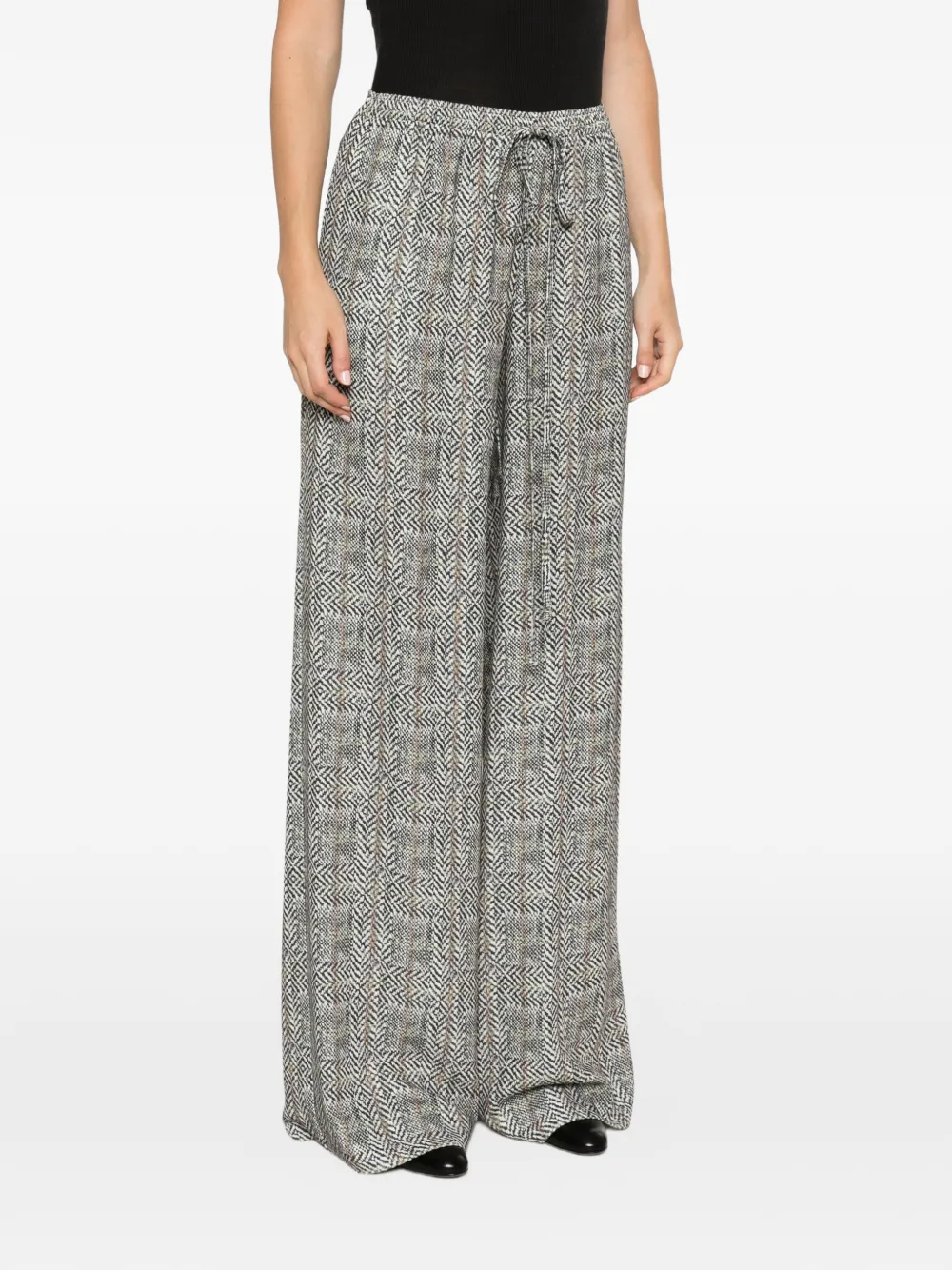 Ermanno Scervino chevron drawstring trousers Zwart
