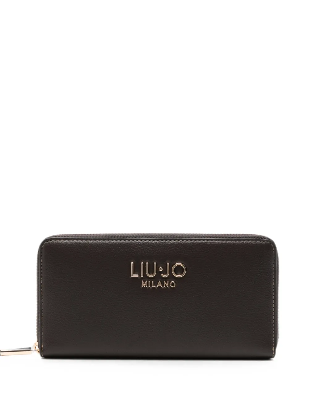 LIU JO logo-plaque zip-around wallet - Braun