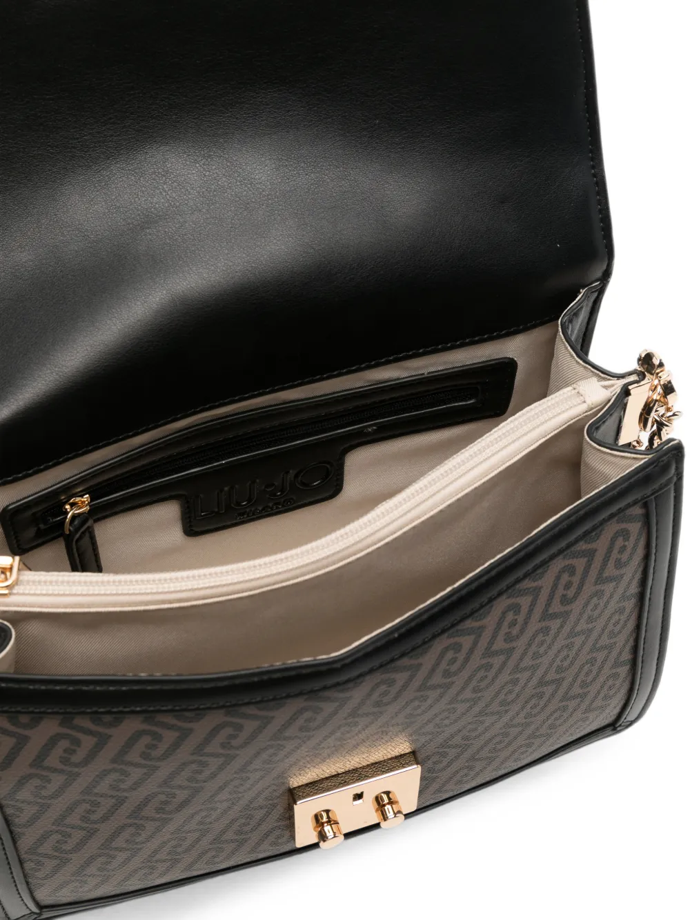 LIU JO Schoudertas met monogramprint Bruin