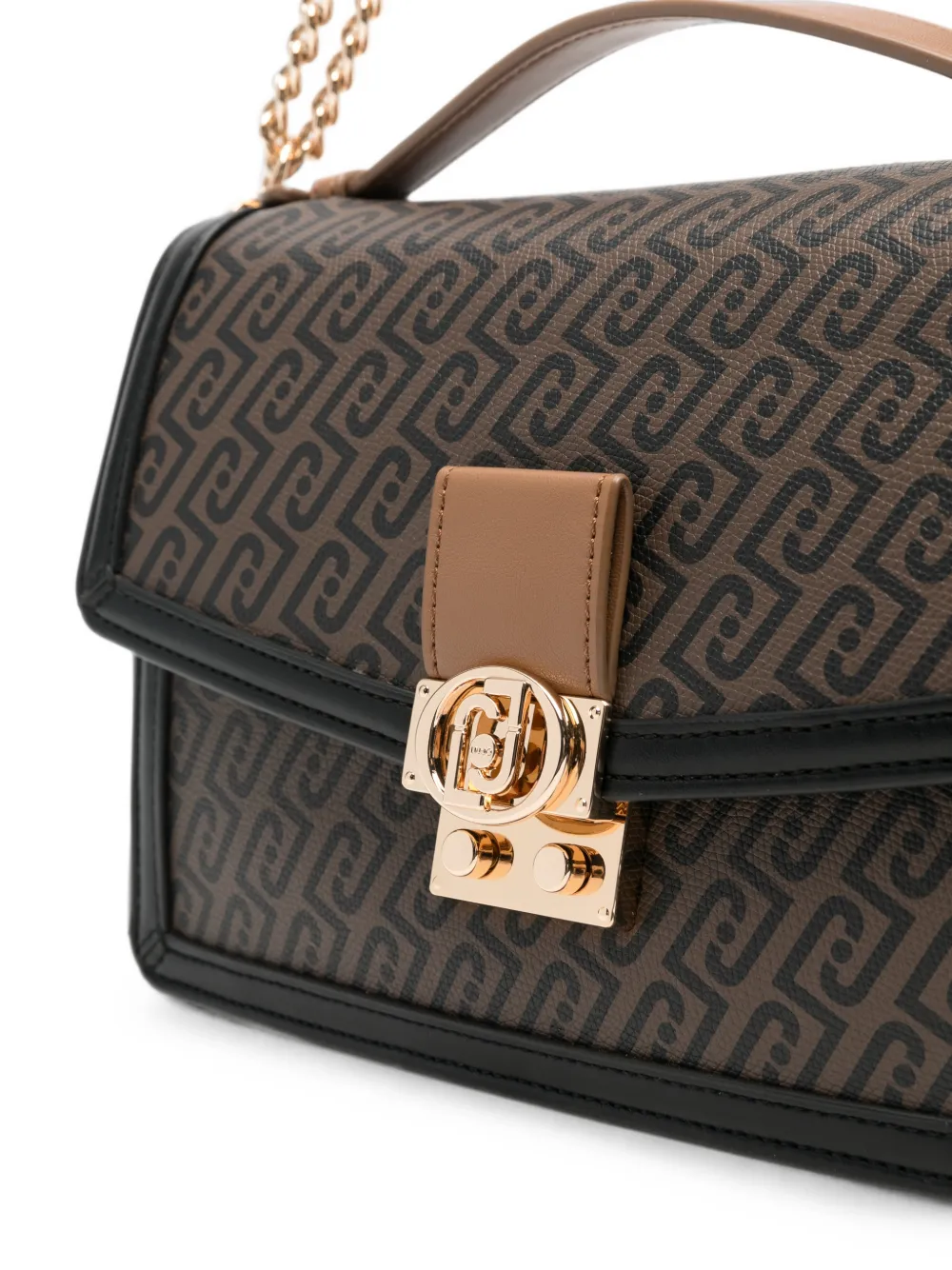 LIU JO Schoudertas met monogramprint Bruin