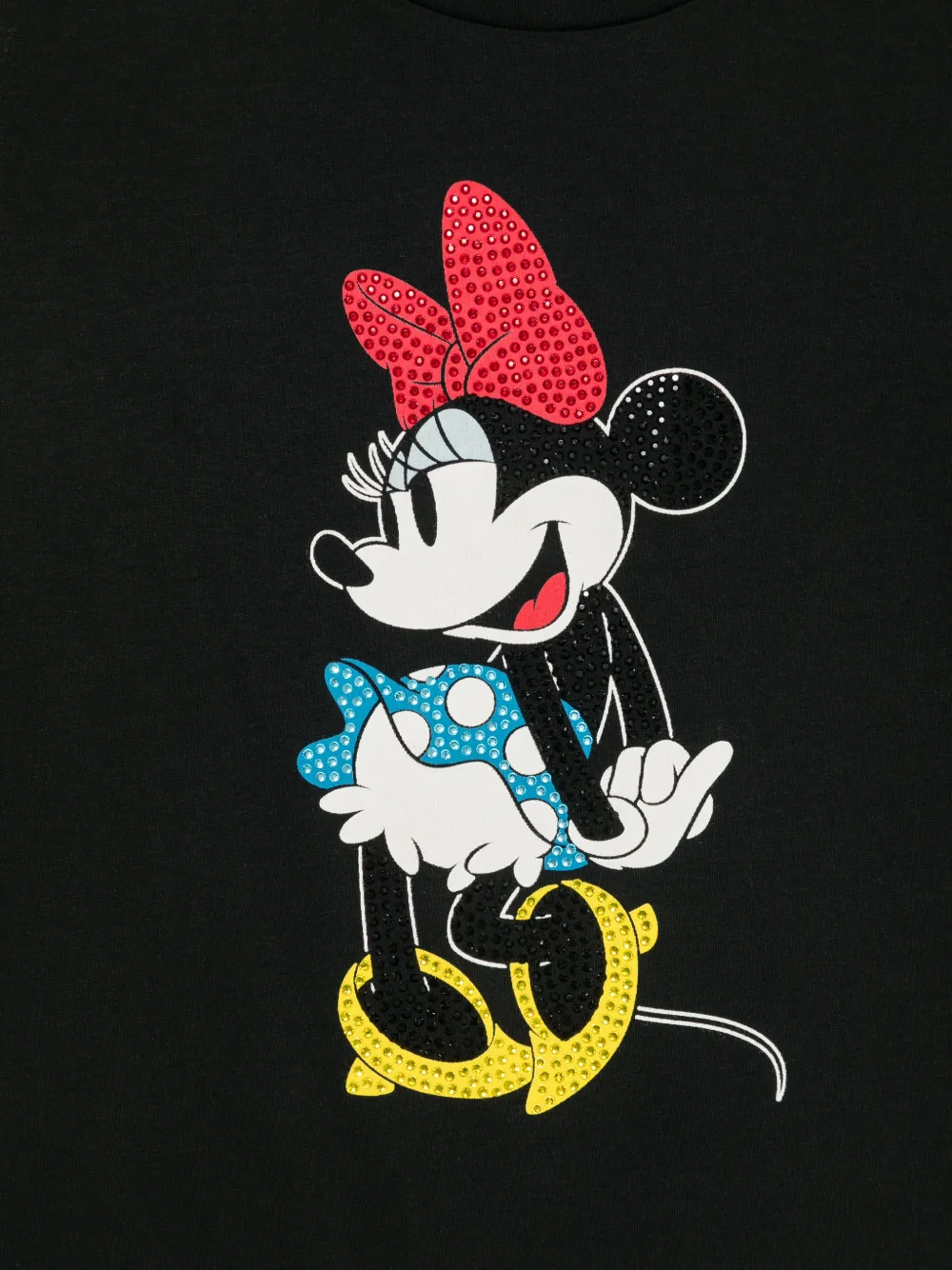 LIU JO x Disney Minnie Mouse T-shirt verfraaid met stras Zwart