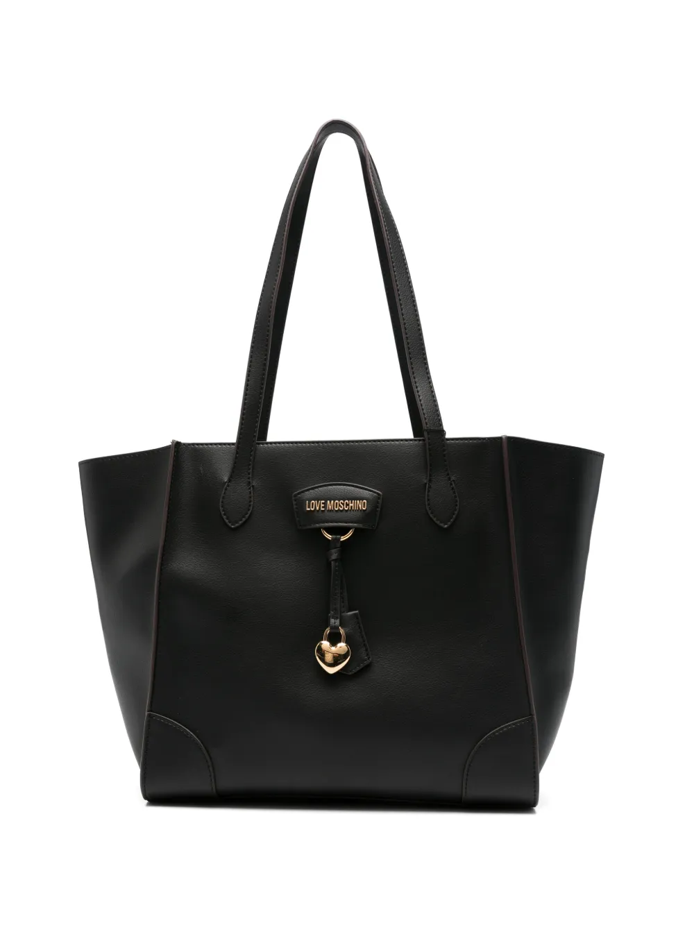 Love Moschino logo-plaque tote bag Zwart
