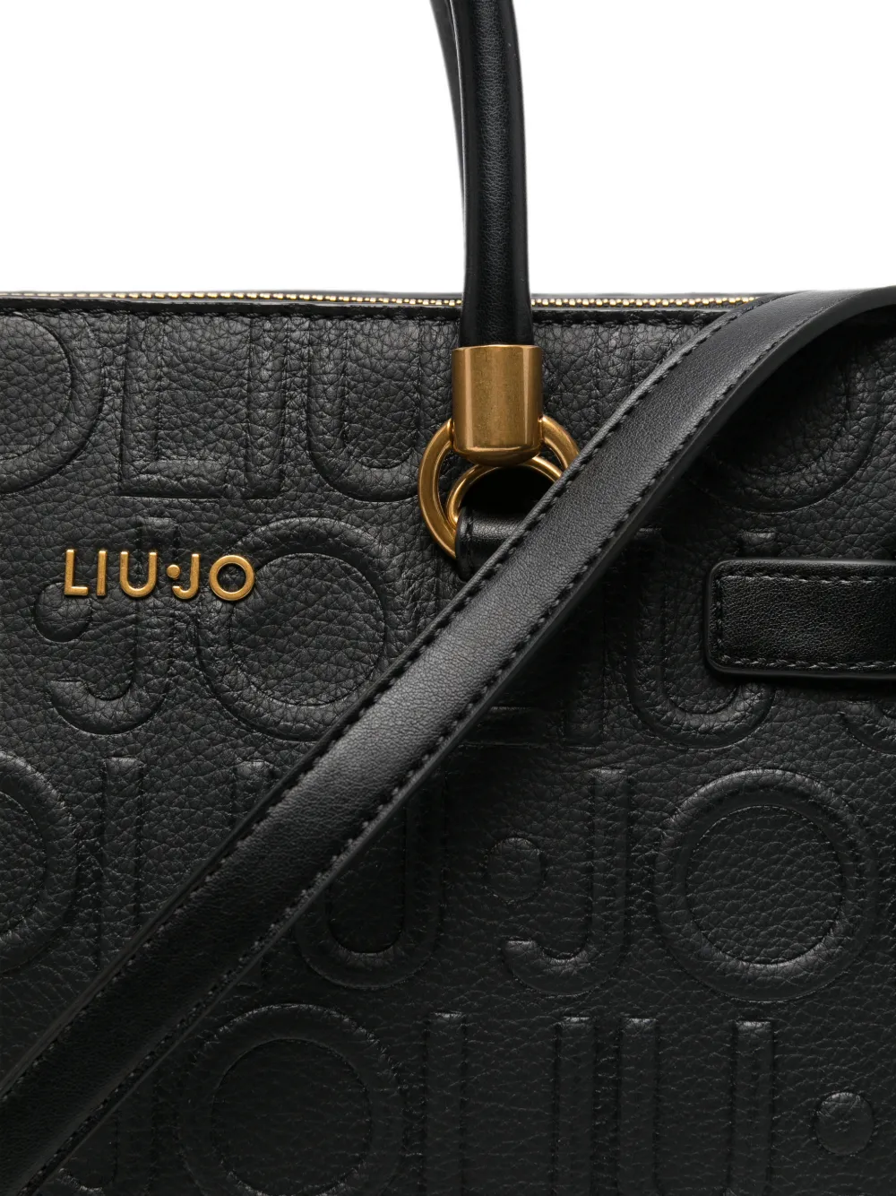 LIU JO Shopper met logo-reliëf Zwart