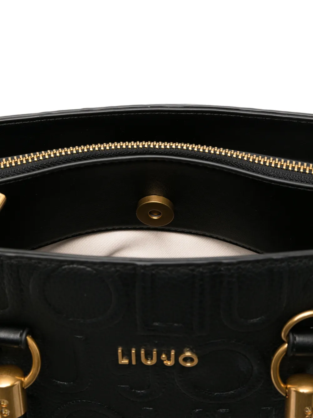 LIU JO Shopper met logo-reliëf Zwart