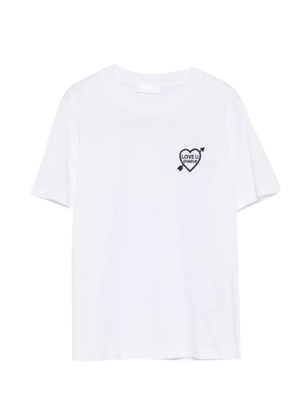 DONDUP heart-embroidered T-shirt - Bianco