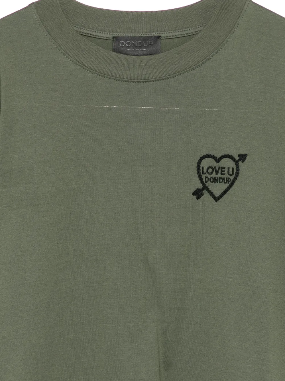 DONDUP T-shirt met hartpatroon Groen