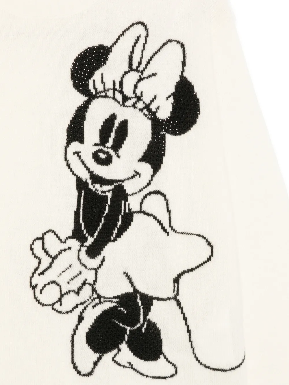 LIU JO x Disney Minnie Mouse intarsia gebreide trui Beige