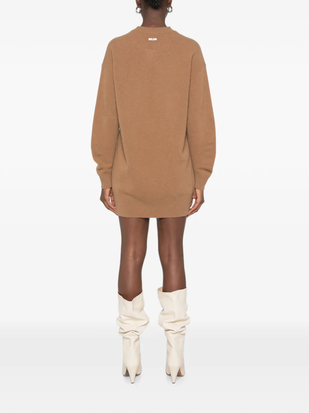 Elisabetta Franchi cut-out knitted mini dress Bruin