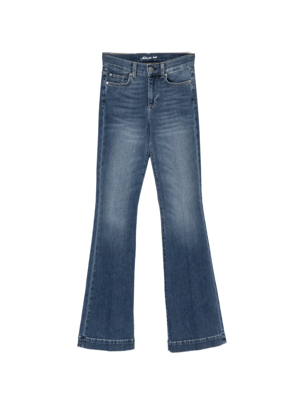 LIU JO whiskered flared-leg jeans