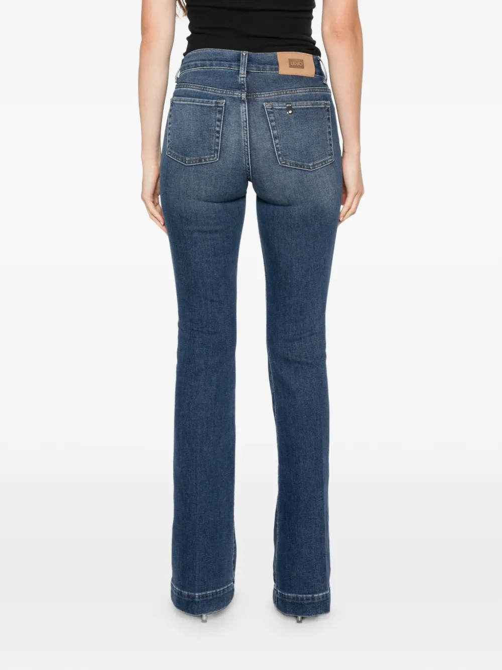 LIU JO Flared jeans met whisker-effect Blauw