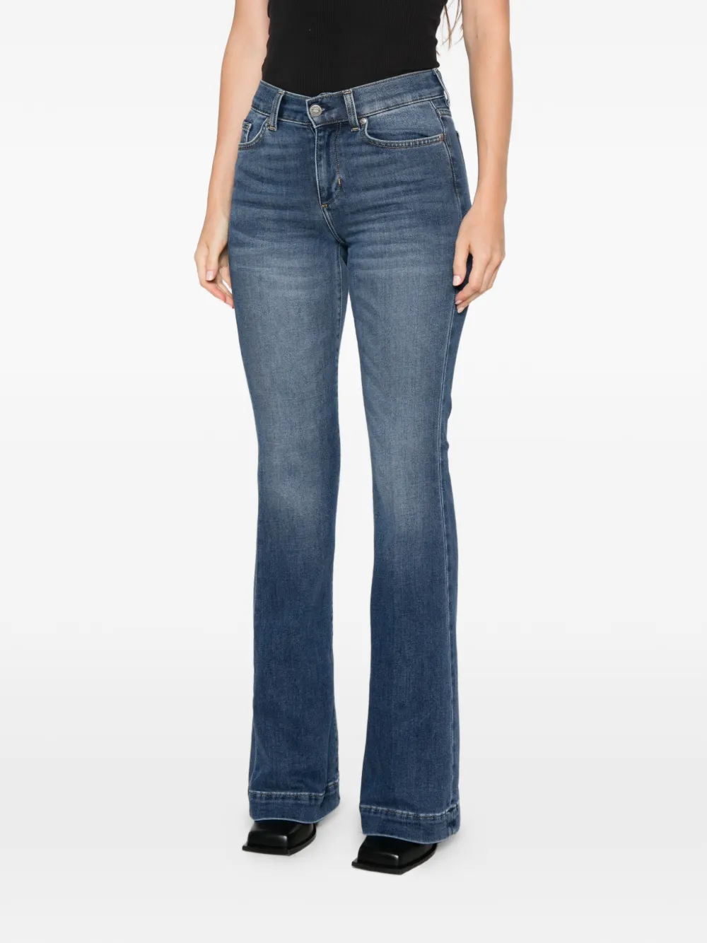 LIU JO Flared jeans met whisker-effect Blauw