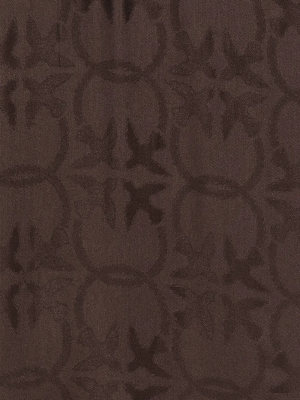 PINKO Sjaal met monogram-patroon en franje Bruin