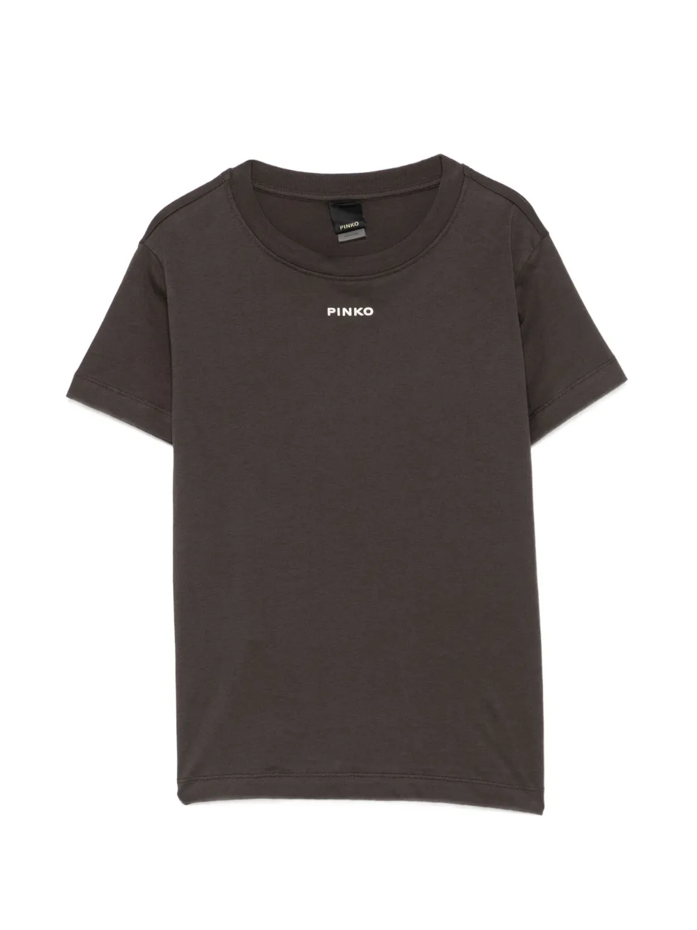 PINKO logo-print short-sleeve T-shirt - Marrone