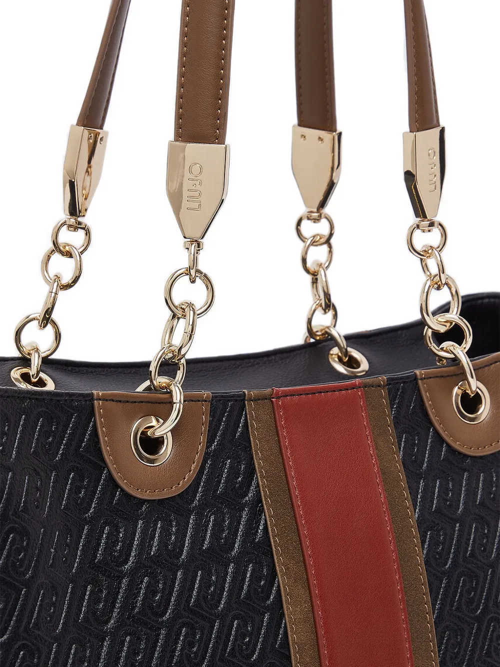LIU JO Shopper met logo-reliëf Zwart