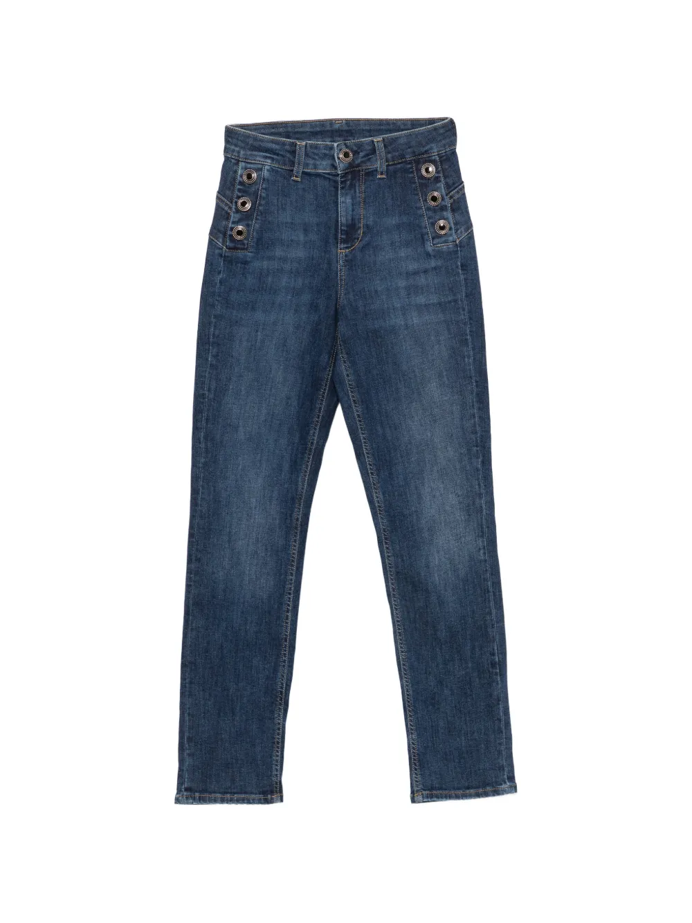 LIU JO button-detail jeans - Blau