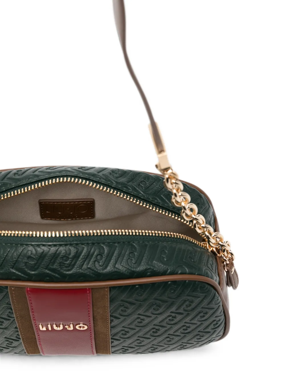 LIU JO Shopper met monogram-reliëf en logoplakkaat Groen