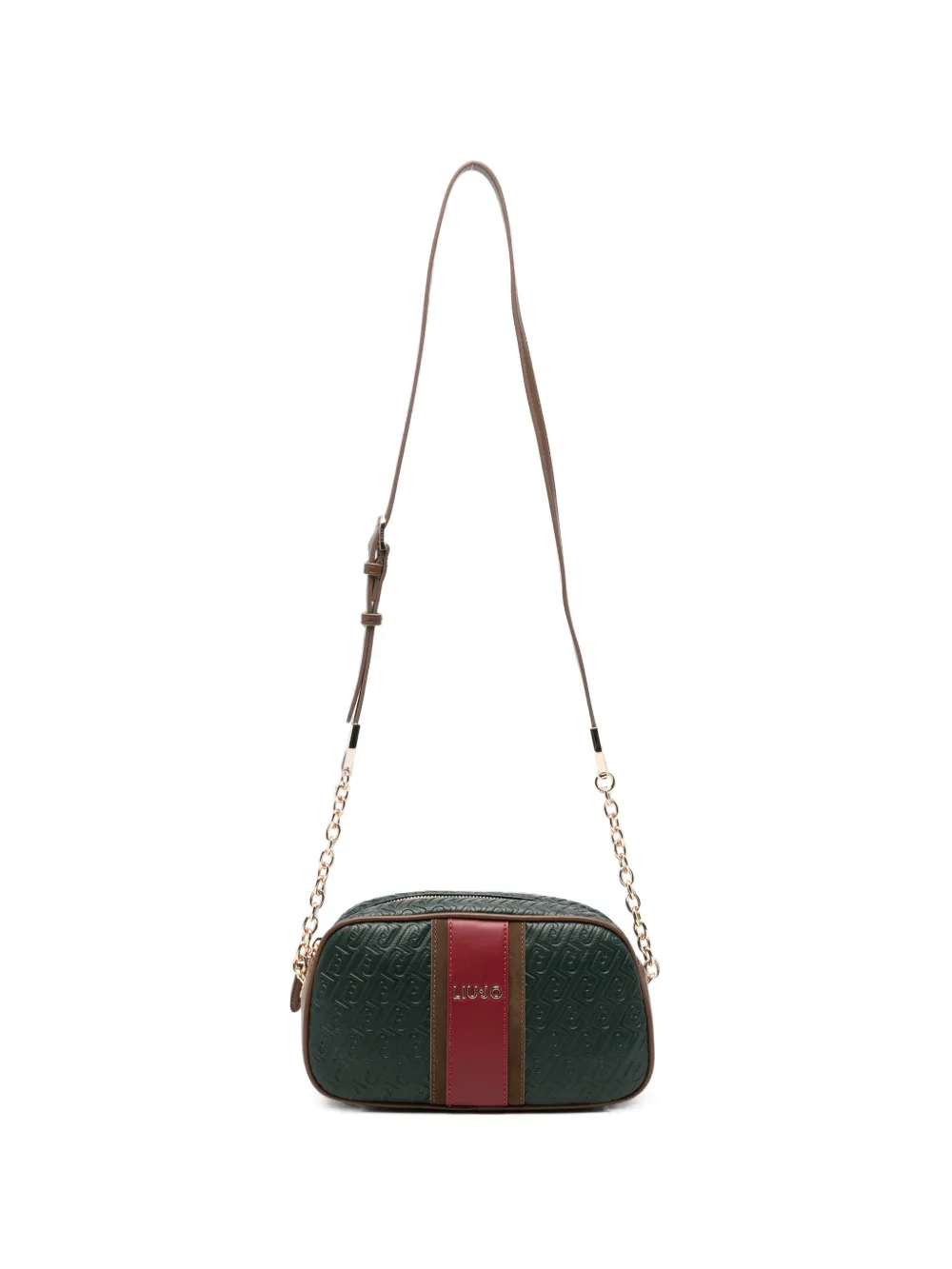 LIU JO monogram-embossed logo-plaque tote bag - Verde