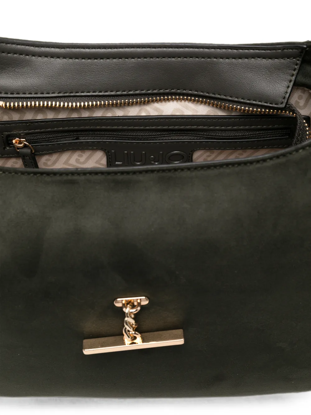 LIU JO Shopper van imitatiesuède met studs Groen