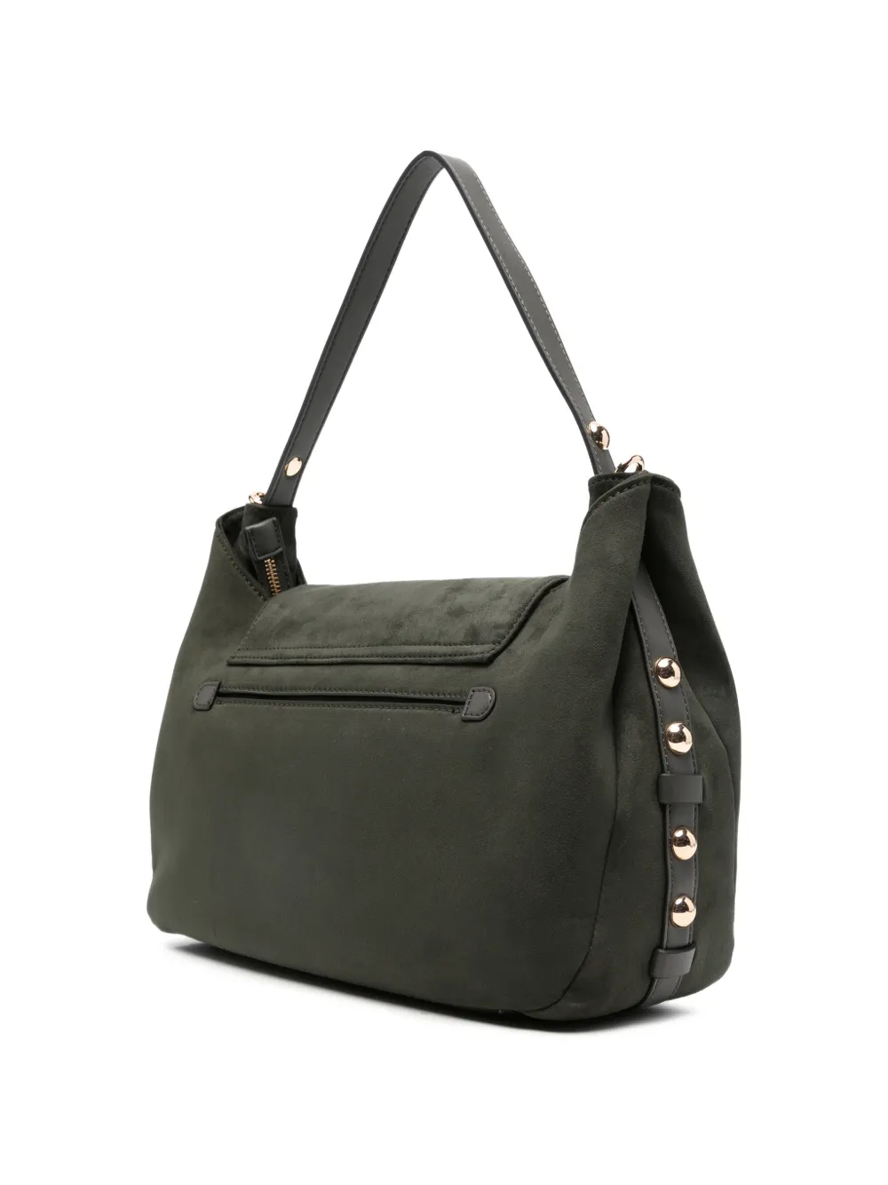 LIU JO Shopper van imitatiesuède met studs Groen