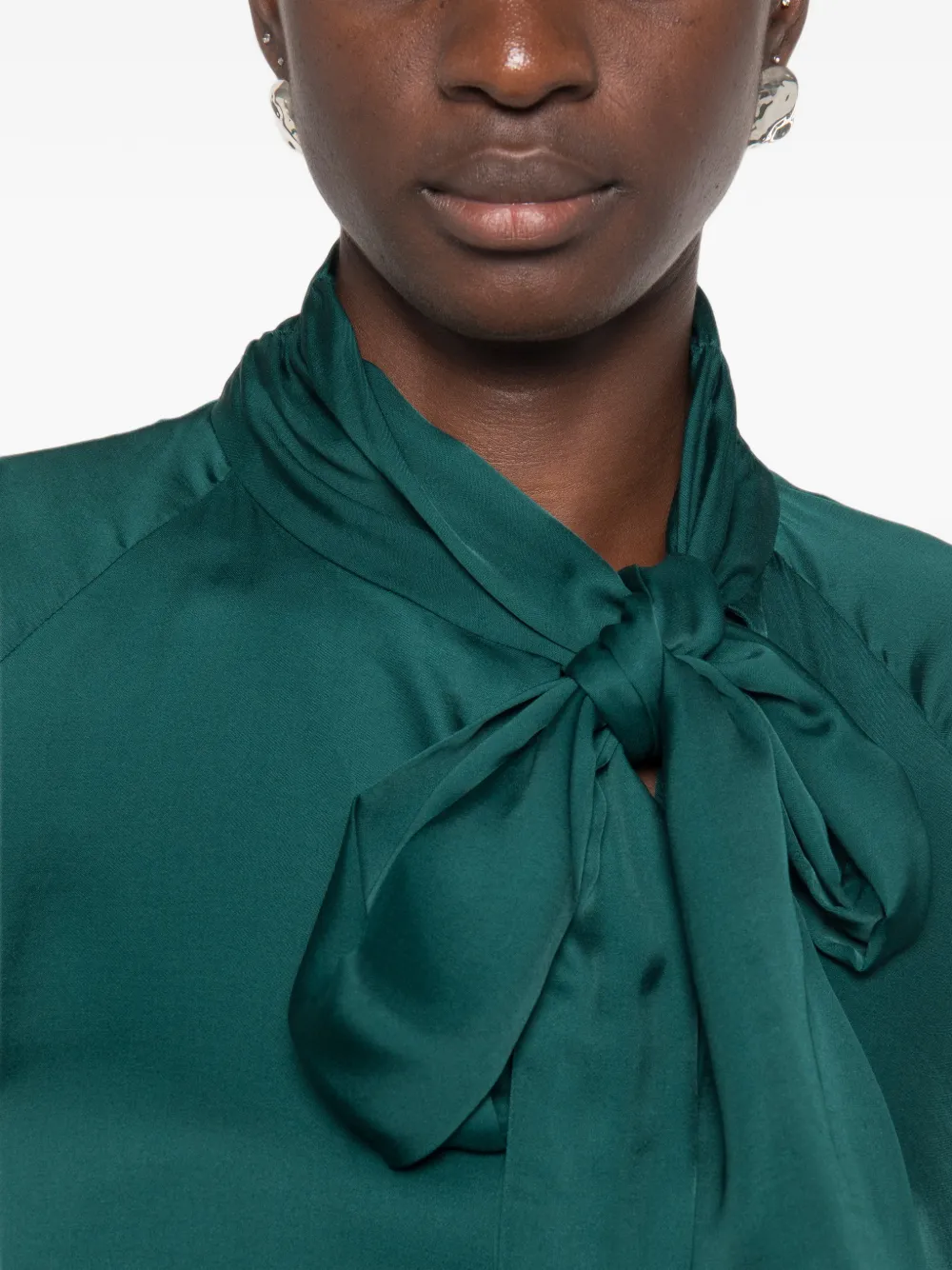 LIU JO Blouse met raglan mouwen en strik Groen