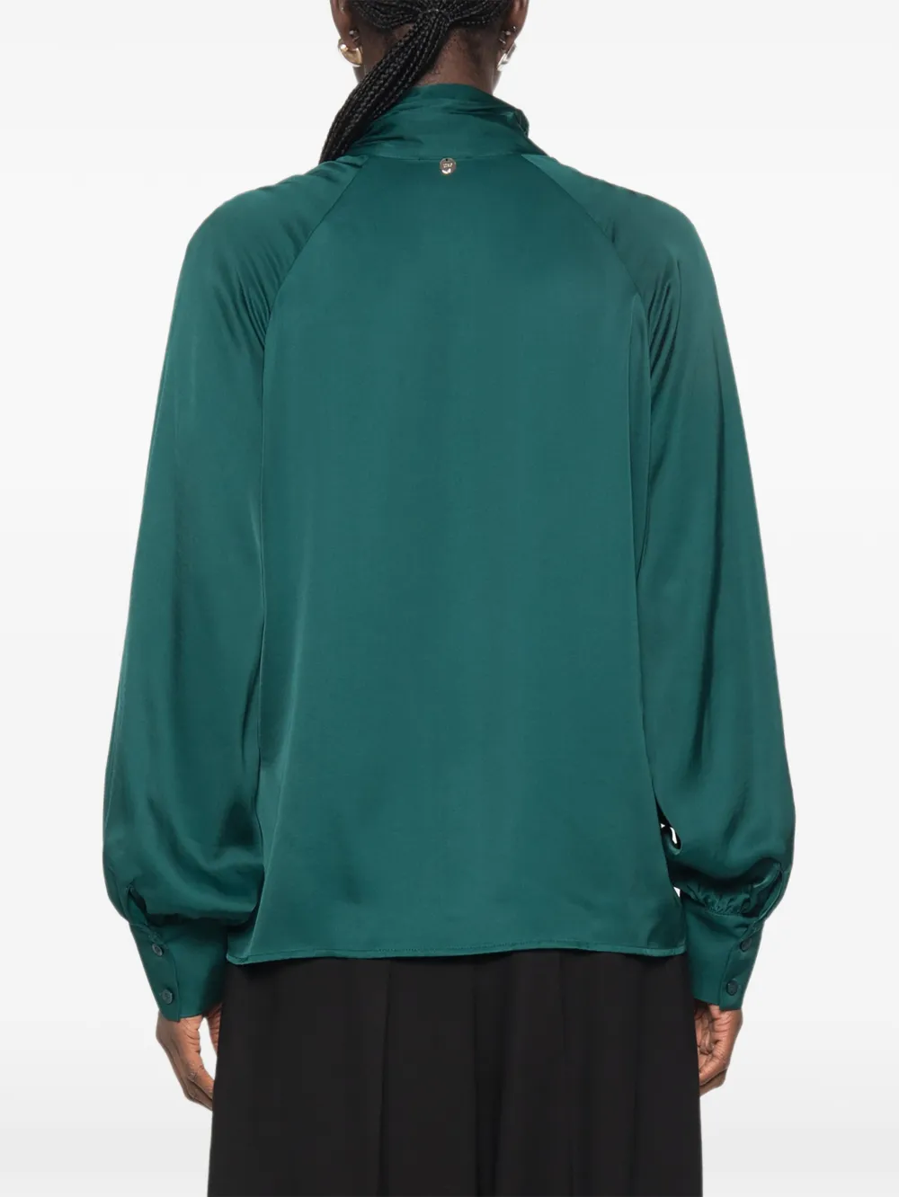 LIU JO Blouse met raglan mouwen en strik Groen
