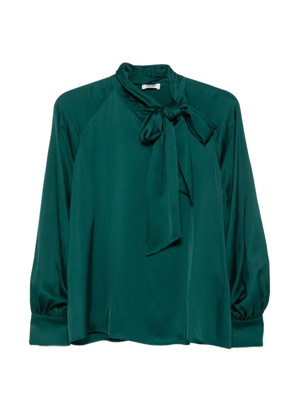 LIU JO pussy-bow raglan-sleeve blouse - Verde