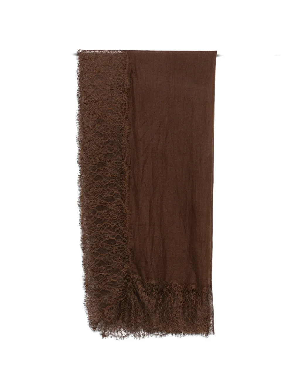 Ermanno Scervino lace-trim cashmere scarf