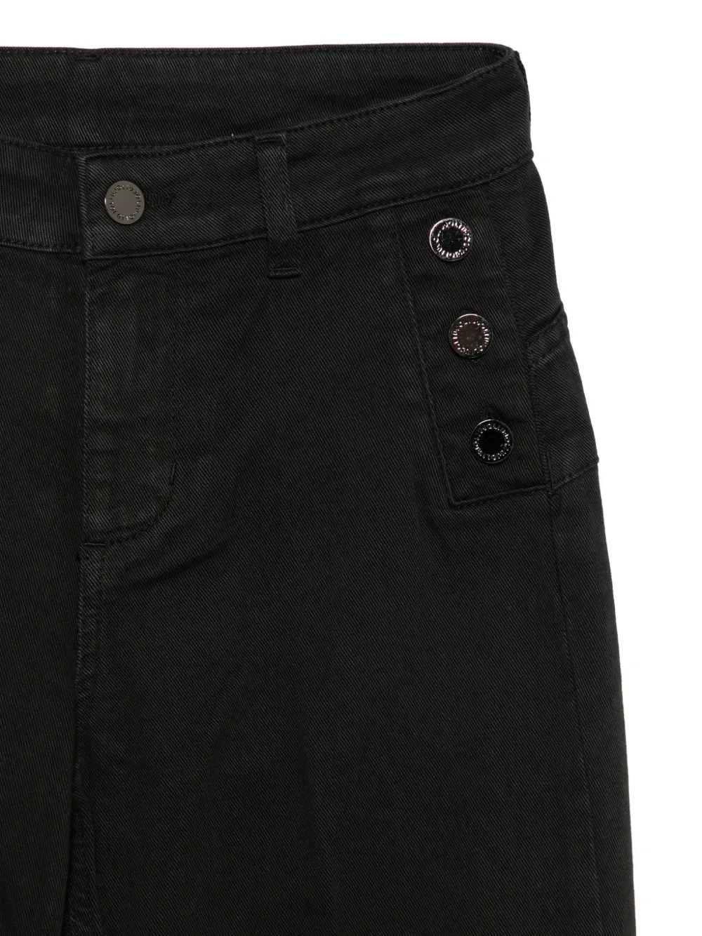 LIU JO Flared jeans verfraaid met knopen Zwart
