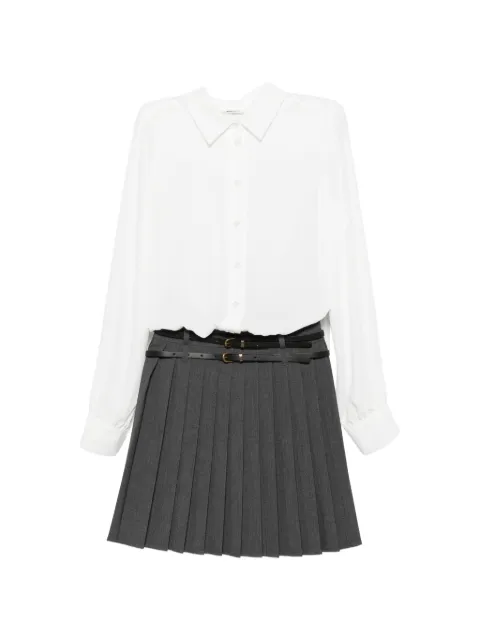 LIU JO belted pleated midi dresse