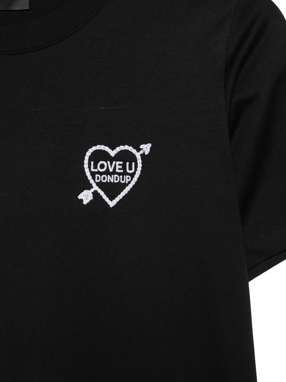 DONDUP T-shirt met geborduurd hart Zwart