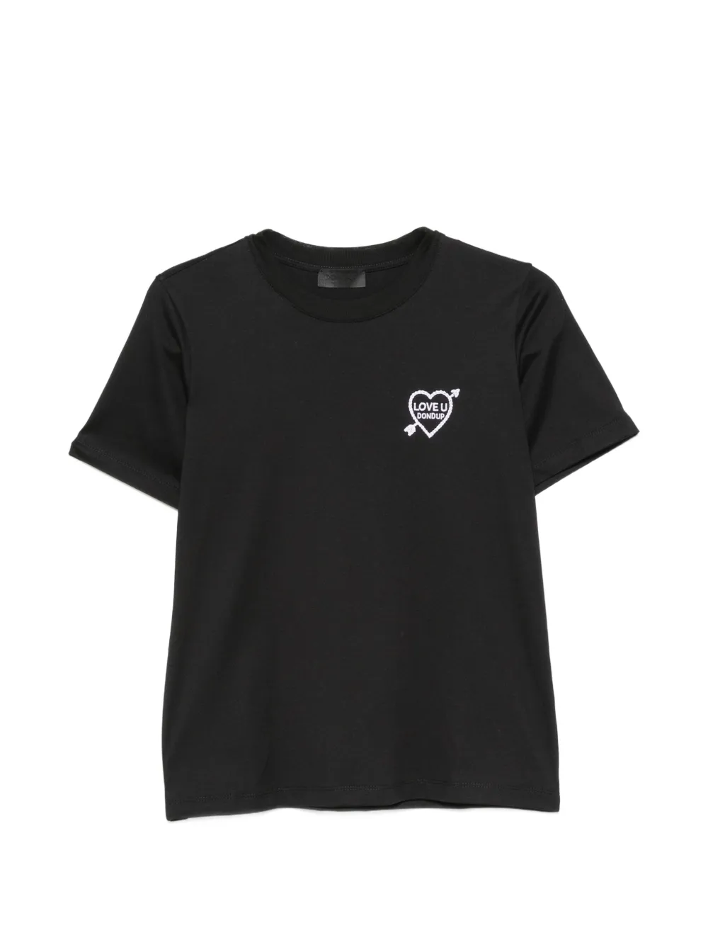 DONDUP embroidered-heart T-shirt - Nero
