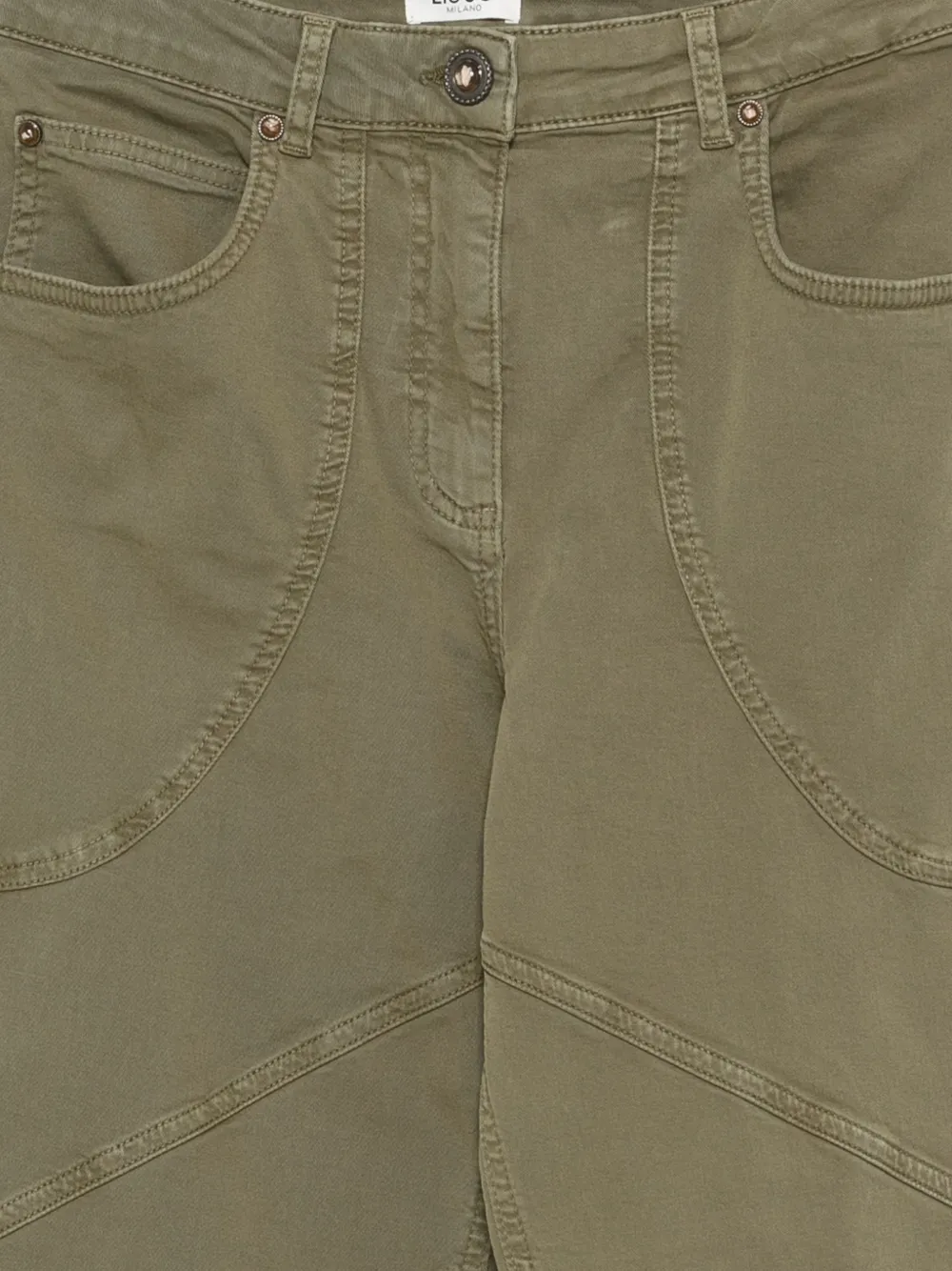 LIU JO Broek met naaddetail Groen