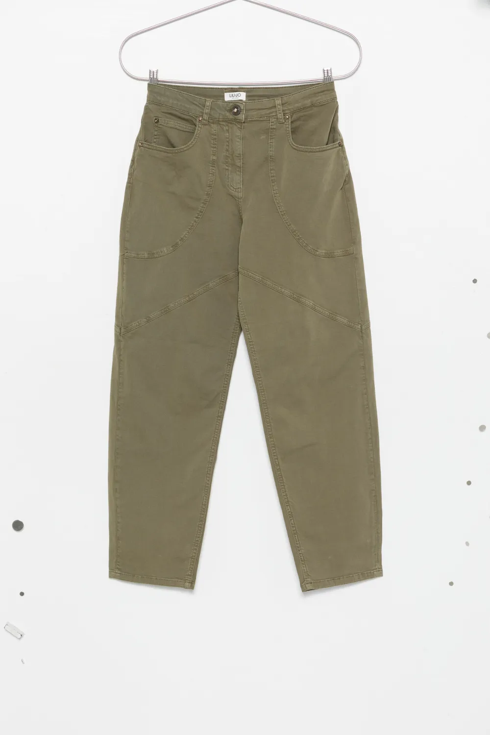 LIU JO seam-detail trousers - Grün