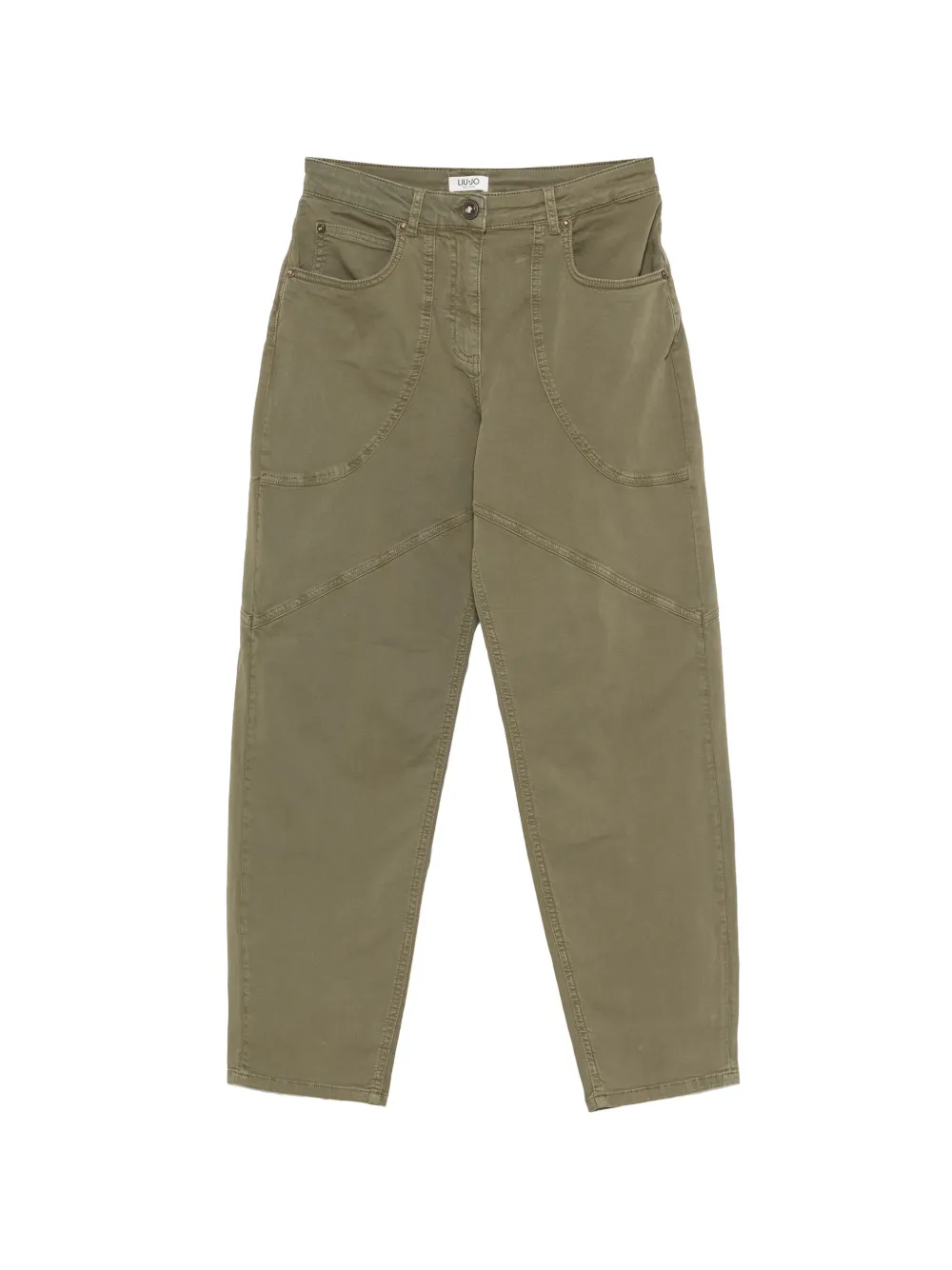 LIU JO seam-detail trousers - Verde