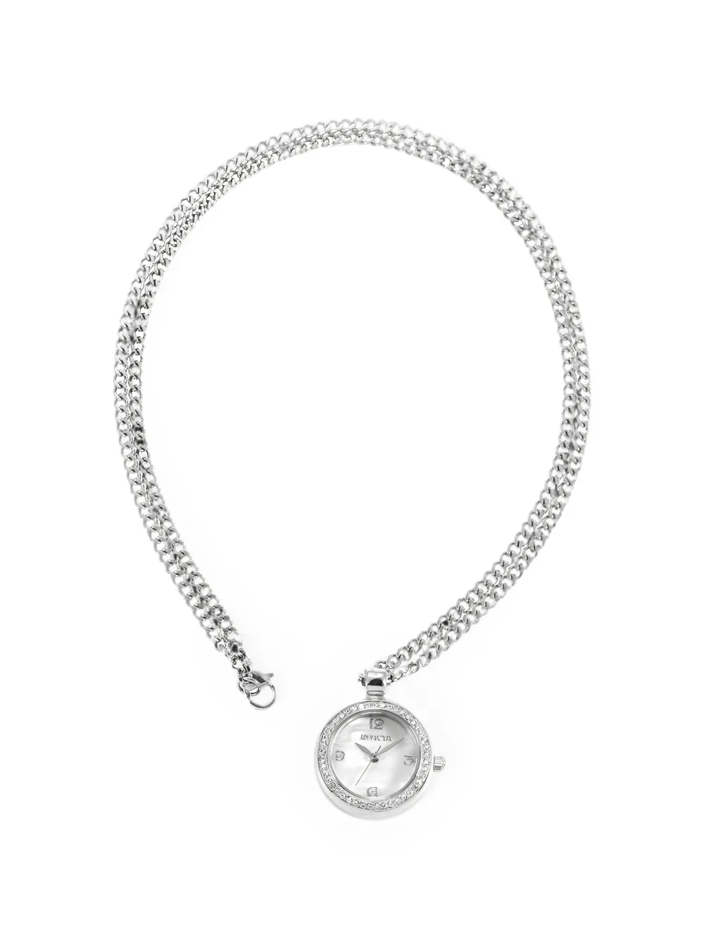 Invicta crystal-embellished 22.5mm necklace watch - Bianco