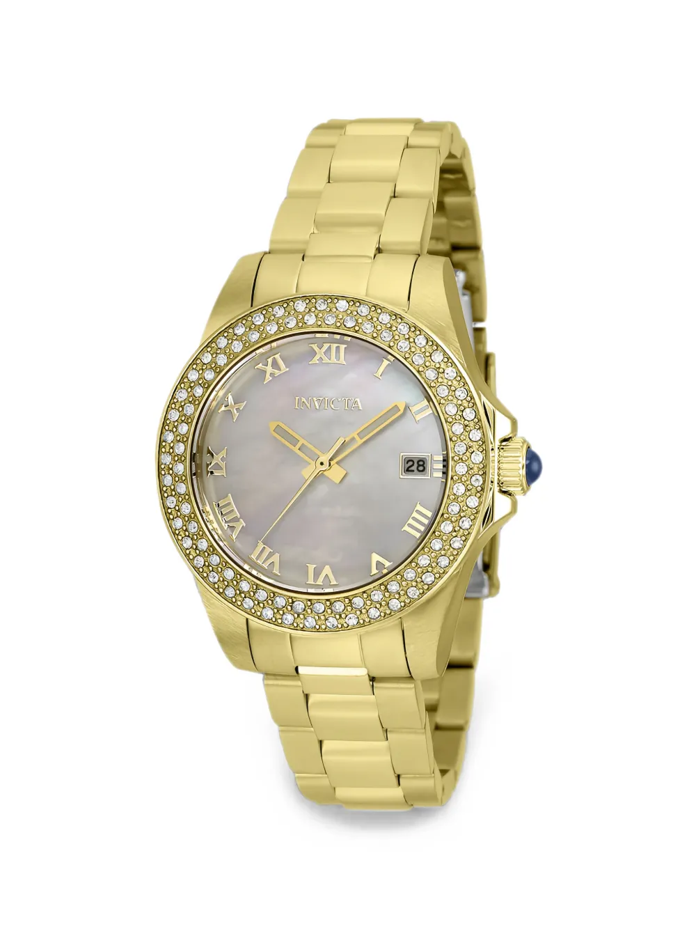 Invicta Angel Crystal-embellished 38mm Watch In Gold