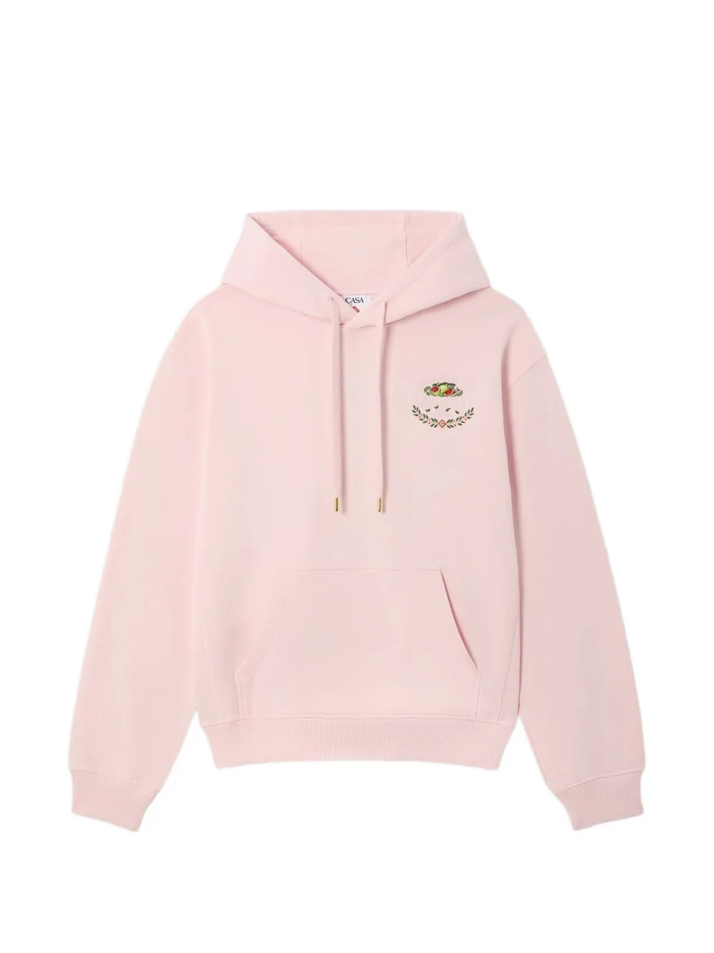Casablanca x Pink Laduree logo-embroidered hoodie - Rosa