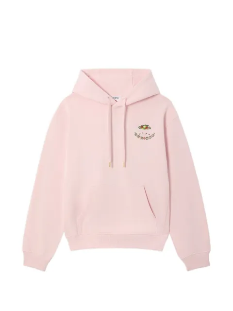 Casablanca x Pink Laduree logo-embroidered hoodie