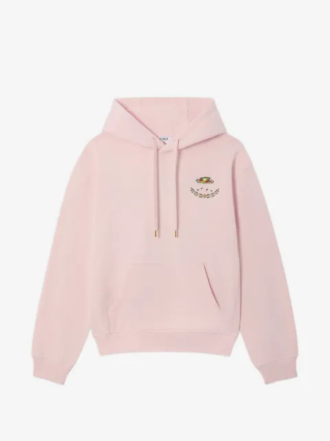 Casablanca hoodie con logo bordado en colaboración con Pink Laduree