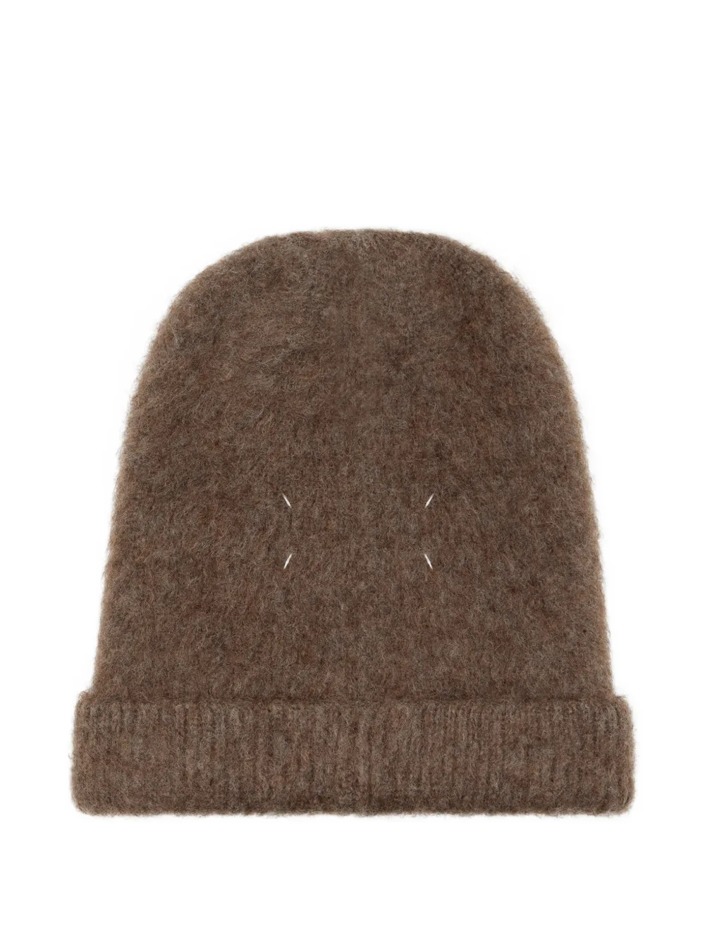 Maison Margiela Four Stitches muts met geborstelde afwerking Bruin