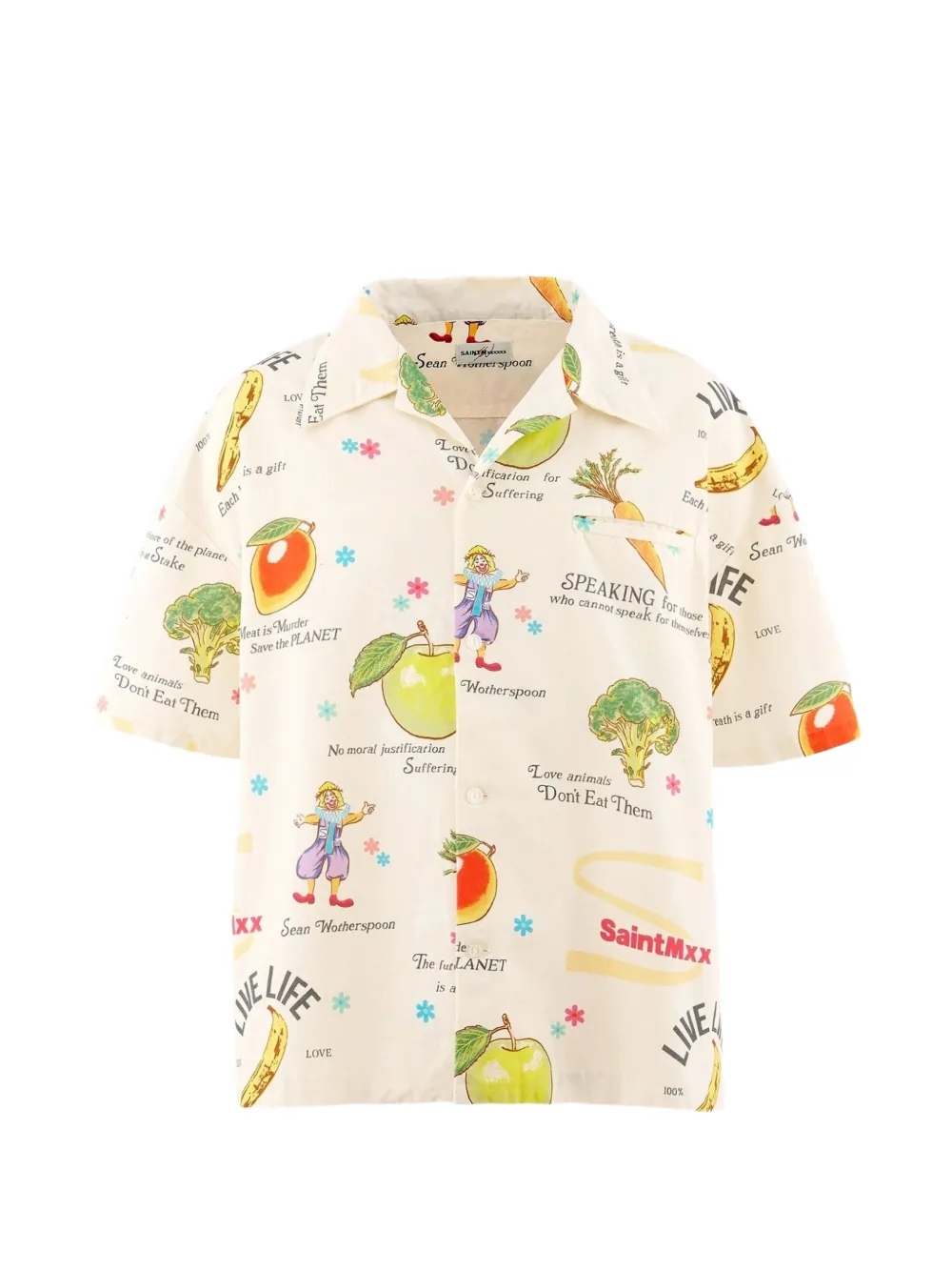 SAINT MXXXXXX x Sean Wotherspoon graphic-print shirt - Toni neutri