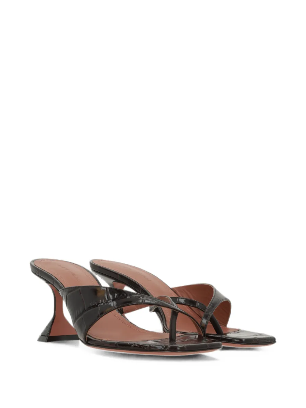 Amina Muaddi croc-effect Martini-heel sandals Bruin