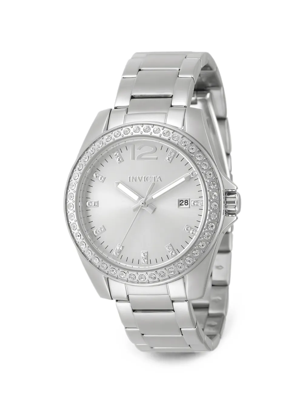 Invicta Angel crystal-bezel 38mm watch - Argento
