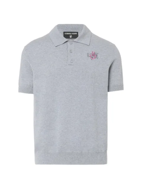 Iceberg logo-embroidered polo shirt